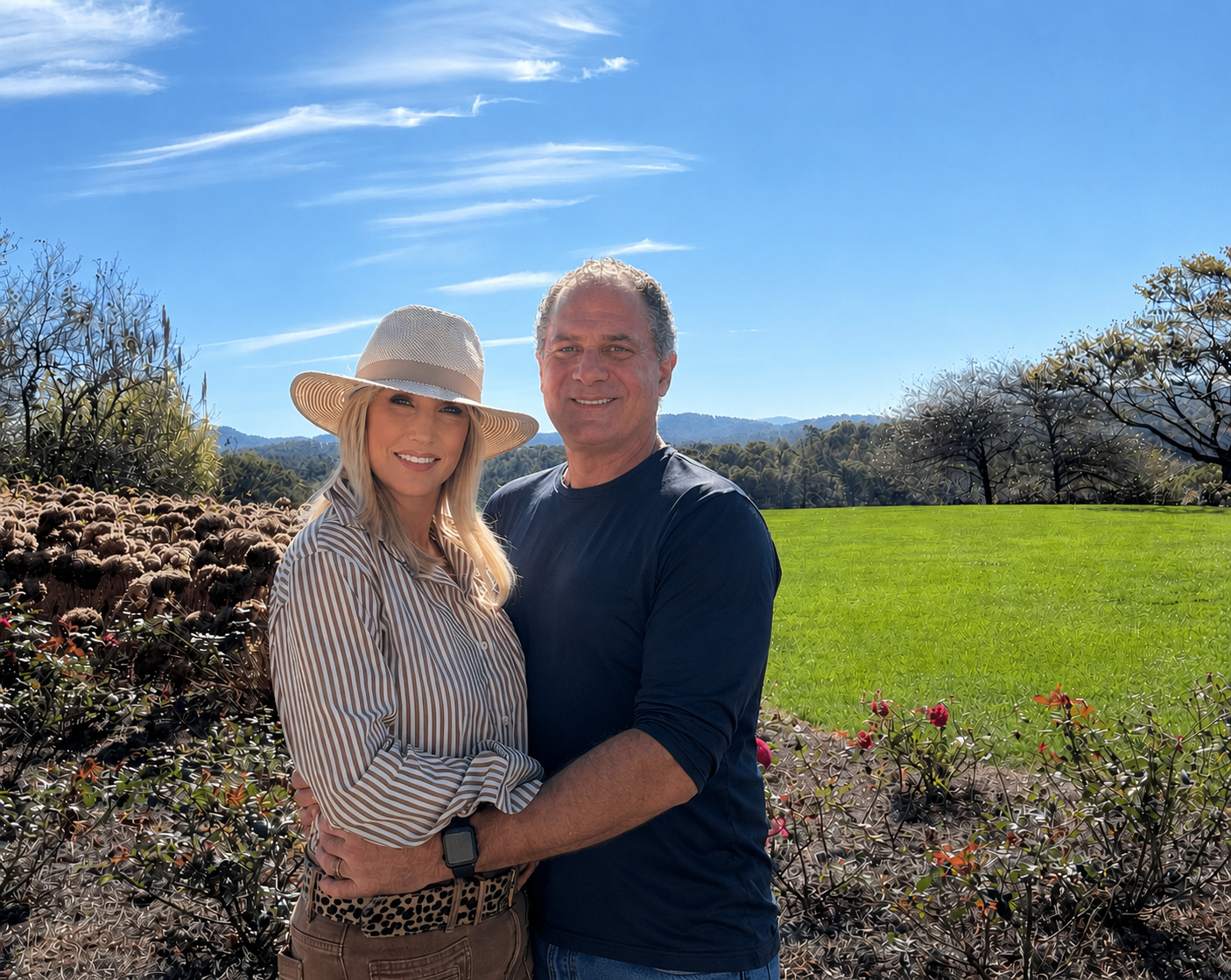 Steve and Lori Gordon, founders of OmniRX, standing together outdoors